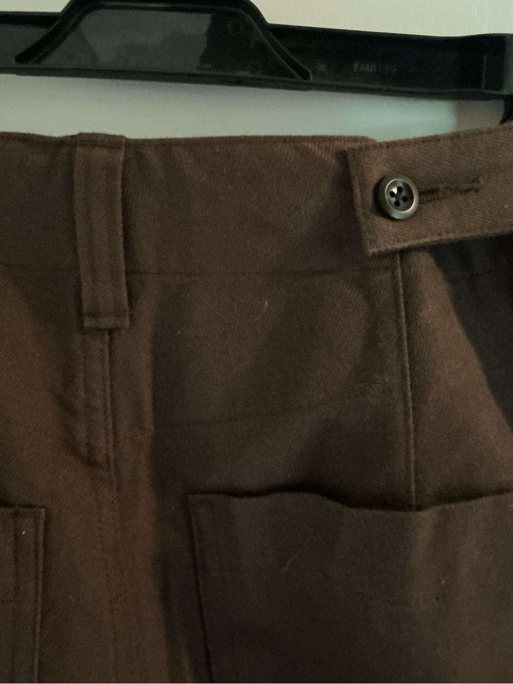 MHL Margaret Howell Brown cropped Chino size 0 wool/cotton blend - Picture 3 of 8